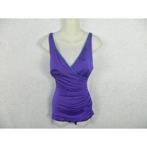 Cole of California‎ Swimwear Purple Vintage One-Piece Pin-Up  1970's Size 12